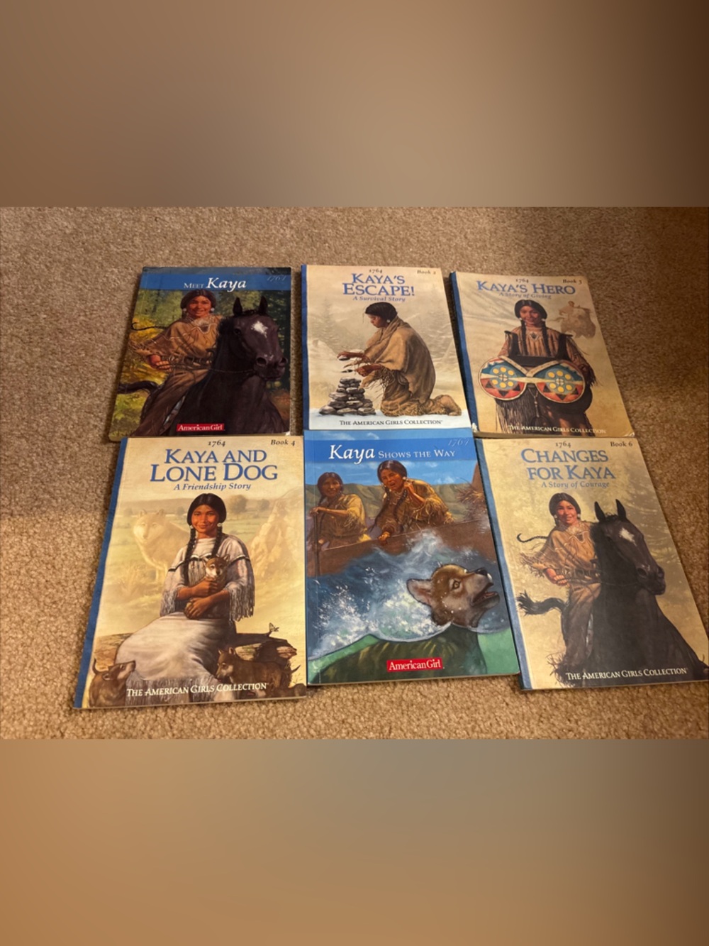 Lot of 6 Kaya American Girl Books Complete Set Pleasant Company Paperback